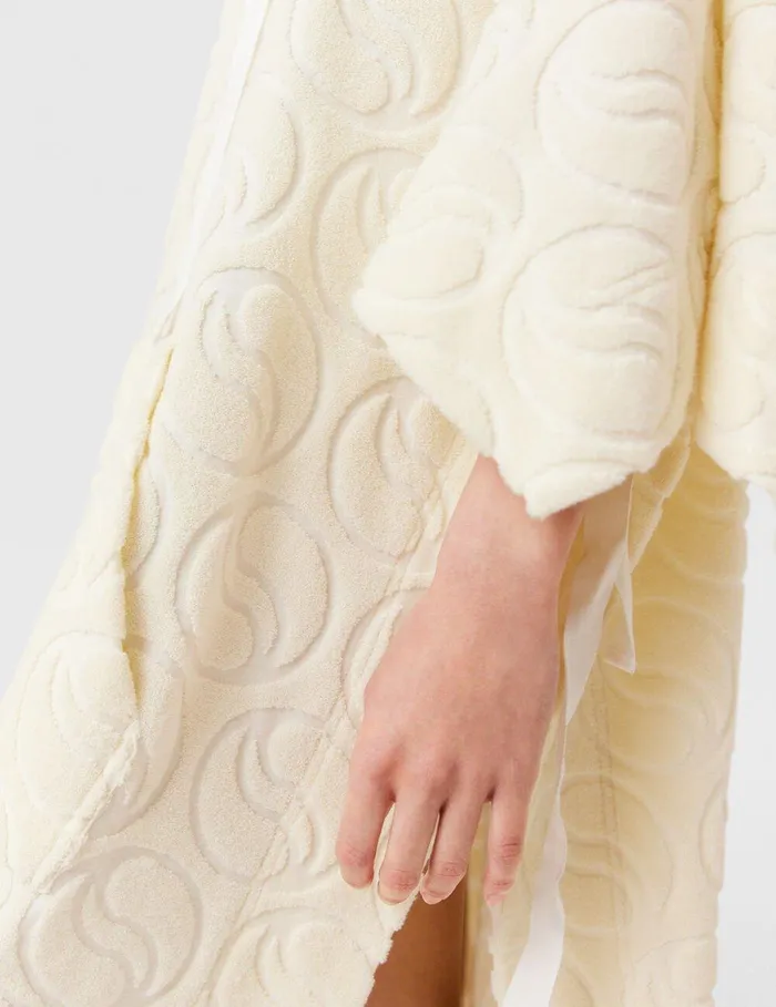 Stella McCartney Dresses Women Toweling Hooded Mini Dress Natural