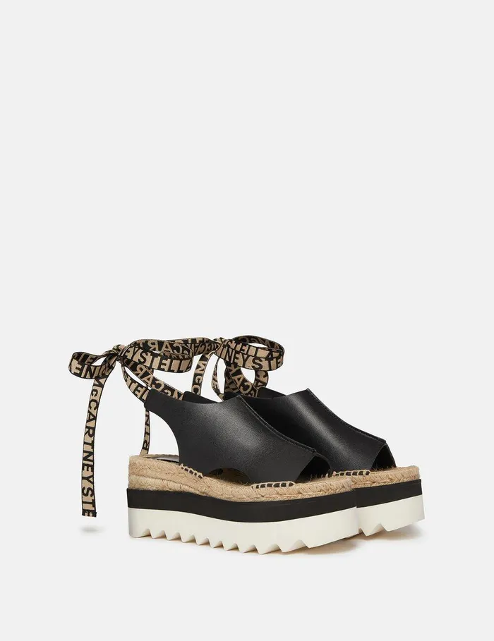 Stella McCartney Espadrilles Women Gaia Peeptoe Platform Espadrilles Black Stella McCartney Espadrilles Women Gaia Peeptoe Platform Espadrilles Black