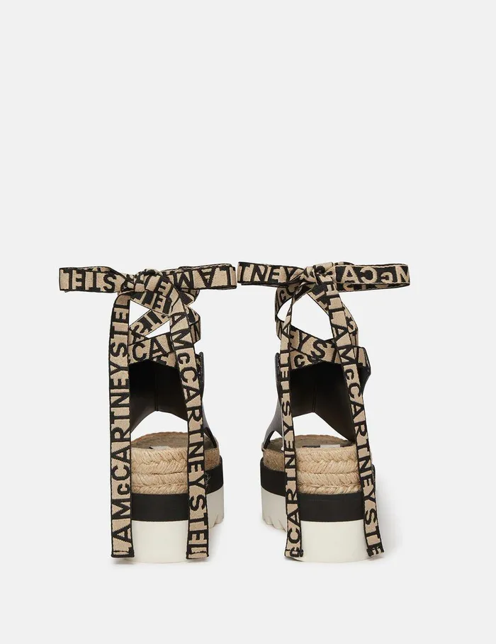 Stella McCartney Espadrilles Women Gaia Peeptoe Platform Espadrilles Black Stella McCartney Espadrilles Women Gaia Peeptoe Platform Espadrilles Black