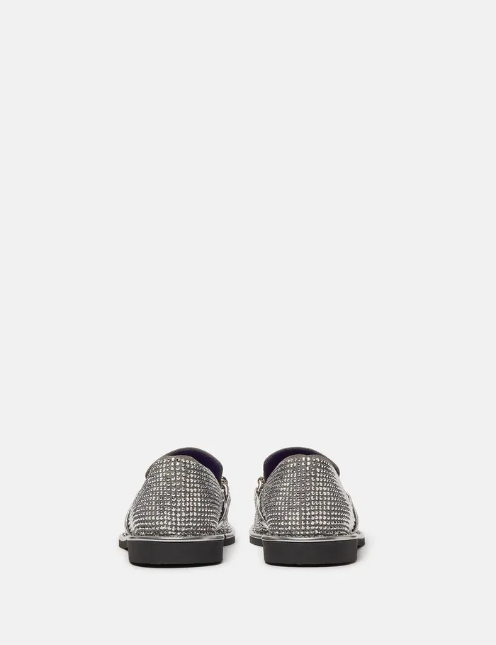 Stella McCartney Flats Women Falabella Crystal Loafers Silver Stella McCartney Flats Women Falabella Crystal Loafers Silver