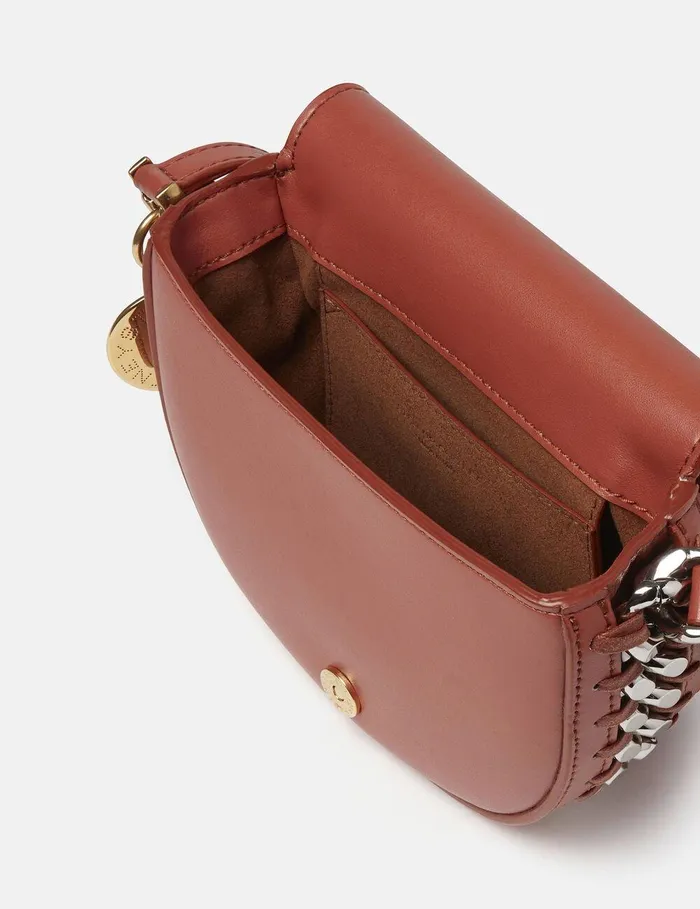 Stella McCartney Frayme Bag Women Frayme Small Flap Shoulder Bag Brick