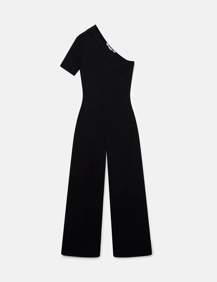 Stella McCartney Jumpsuits Women Compact Knit OneShoulder Jumpsuit Black