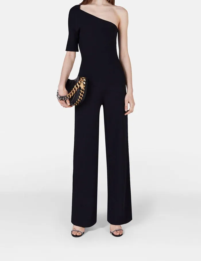 Stella McCartney Jumpsuits Women Compact Knit OneShoulder Jumpsuit Black Stella McCartney Jumpsuits Women Compact Knit OneShoulder Jumpsuit Black