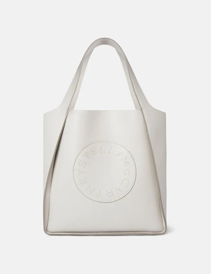 Stella McCartney Logo Bag Women Logo Tote Bag Fog Grey