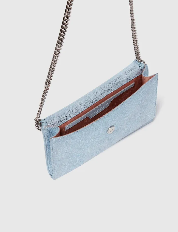 Stella McCartney Mini Bags And Clutches Women Falabella Wallet Crossbody Bag Sapphire Blue Stella McCartney Mini Bags And Clutches Women Falabella Wallet Crossbody Bag Sapphire Blue