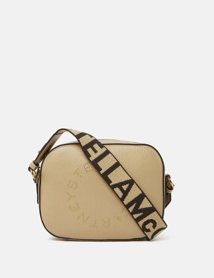 Stella McCartney Mini Bags And Clutches Women Logo Camera Crossbody Bag Butter Yellow Stella McCartney Mini Bags And Clutches Women Logo Camera Crossbody Bag Butter Yellow