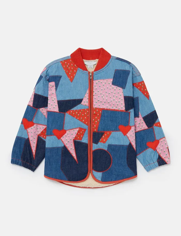 Stella McCartney Outerwear Kids Patchwork Denim Jacket Multicolour