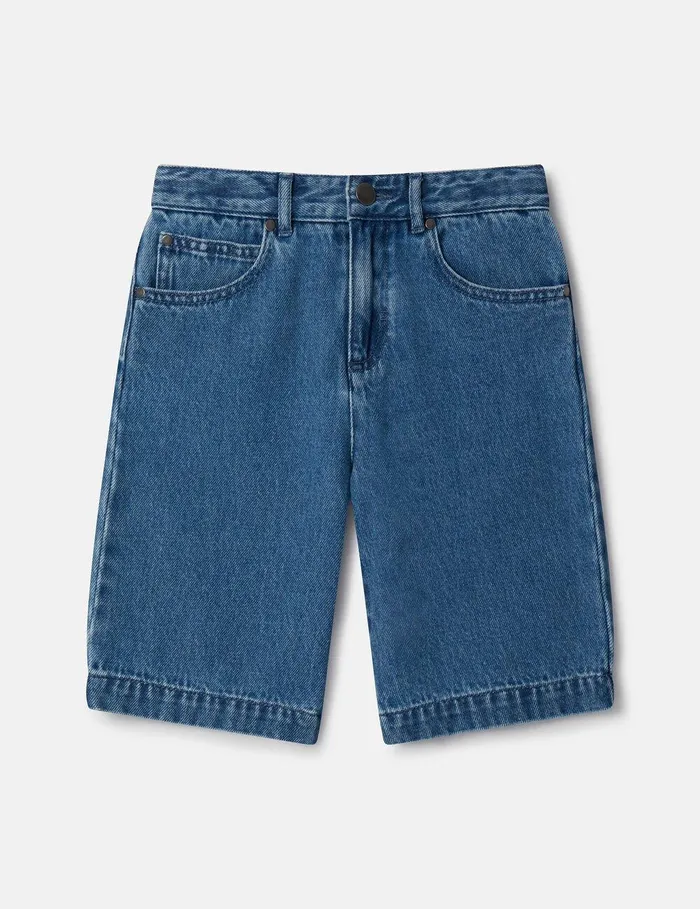 Stella McCartney Pants and Shorts Kids Board Length Denim Shorts Blue