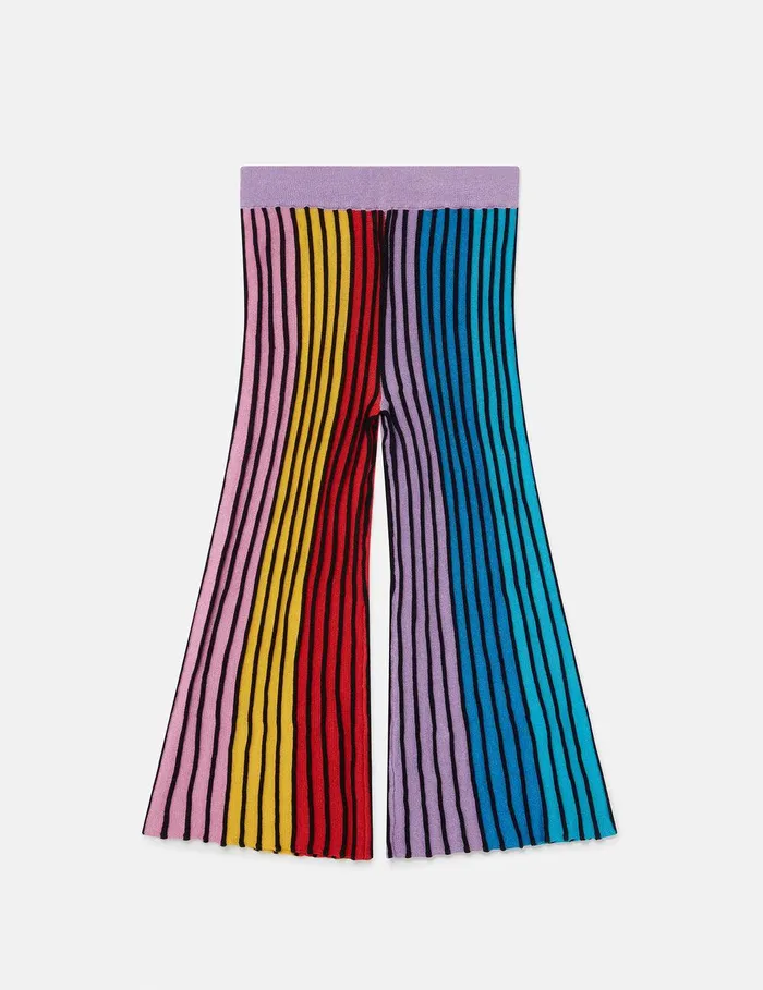 Stella McCartney Pants and Shorts Kids Rainbow Striped Flared Pants Multicolour Stella McCartney Pants and Shorts Kids Rainbow Striped Flared Pants Multicolour