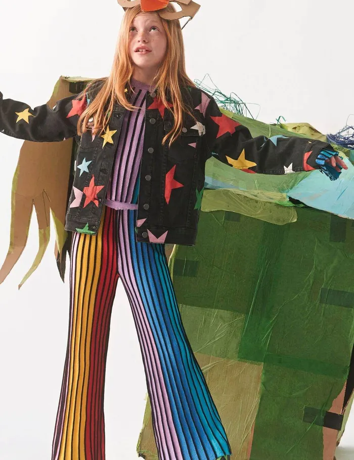 Stella McCartney Pants and Shorts Kids Rainbow Striped Flared Pants Multicolour Stella McCartney Pants and Shorts Kids Rainbow Striped Flared Pants Multicolour