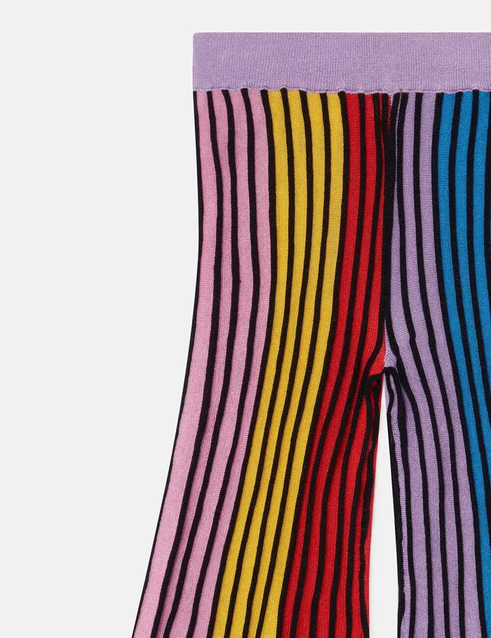 Stella McCartney Pants and Shorts Kids Rainbow Striped Flared Pants Multicolour Stella McCartney Pants and Shorts Kids Rainbow Striped Flared Pants Multicolour