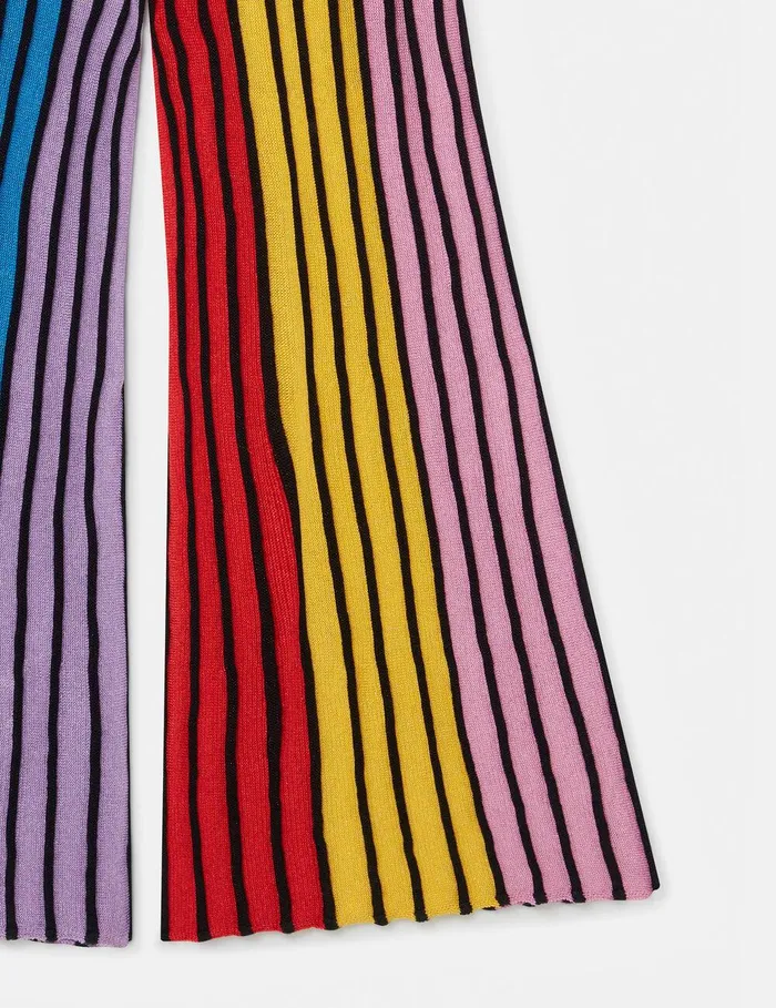 Stella McCartney Pants and Shorts Kids Rainbow Striped Flared Pants Multicolour Stella McCartney Pants and Shorts Kids Rainbow Striped Flared Pants Multicolour