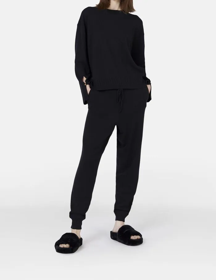 Stella McCartney Pants And Shorts Women MidRise Tapered Sweatpants Black