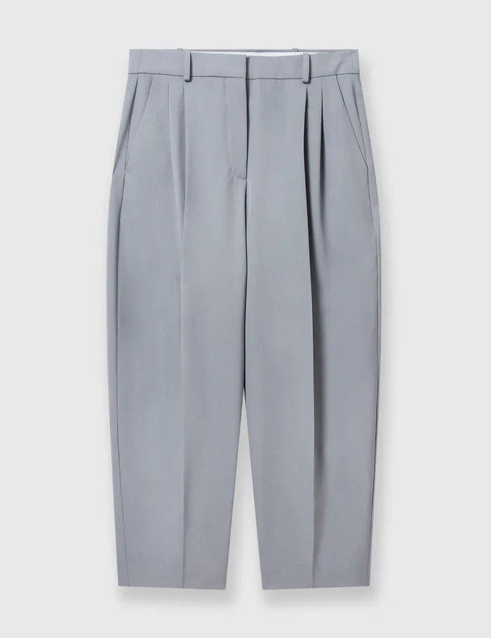 Stella McCartney Pants And Shorts Women Pleated HighRise Wool Pants Mist