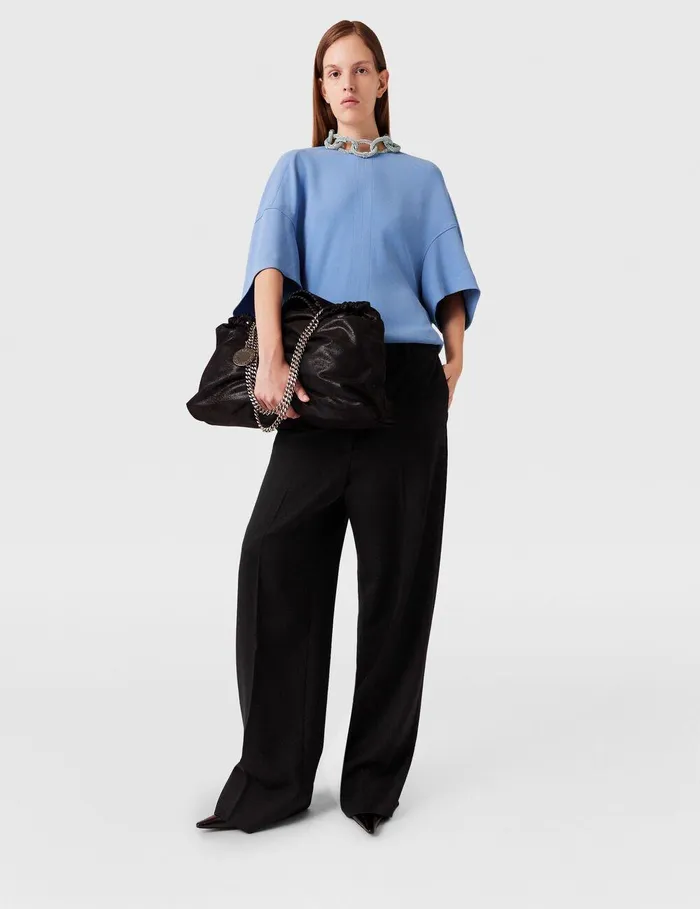 Stella McCartney Shirts And Tops Women Crystal Chain ShortSleeve Top Iris