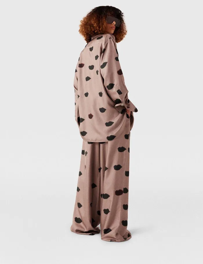Stella McCartney Shirts And Tops Women Oversized Lips Print Shirt Ashy Mauve Stella McCartney Shirts And Tops Women Oversized Lips Print Shirt Ashy Mauve