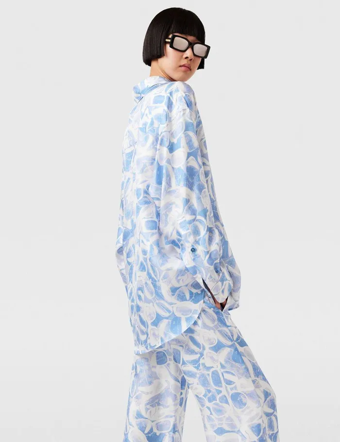 Stella McCartney Shirts And Tops Women Sunglasses Print LongSleeve Shirt Blue Stella McCartney Shirts And Tops Women Sunglasses Print LongSleeve Shirt Blue
