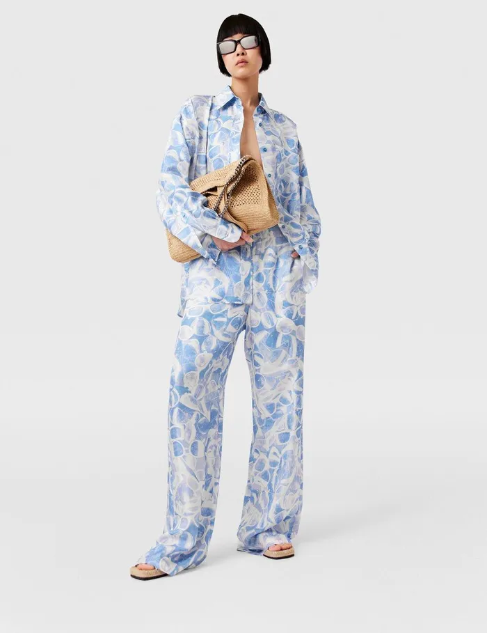 Stella McCartney Shirts And Tops Women Sunglasses Print LongSleeve Shirt Blue Stella McCartney Shirts And Tops Women Sunglasses Print LongSleeve Shirt Blue