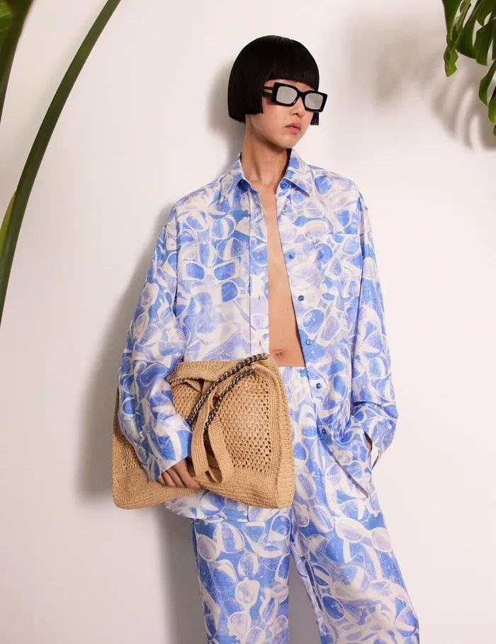 Stella McCartney Shirts And Tops Women Sunglasses Print LongSleeve Shirt Blue Stella McCartney Shirts And Tops Women Sunglasses Print LongSleeve Shirt Blue