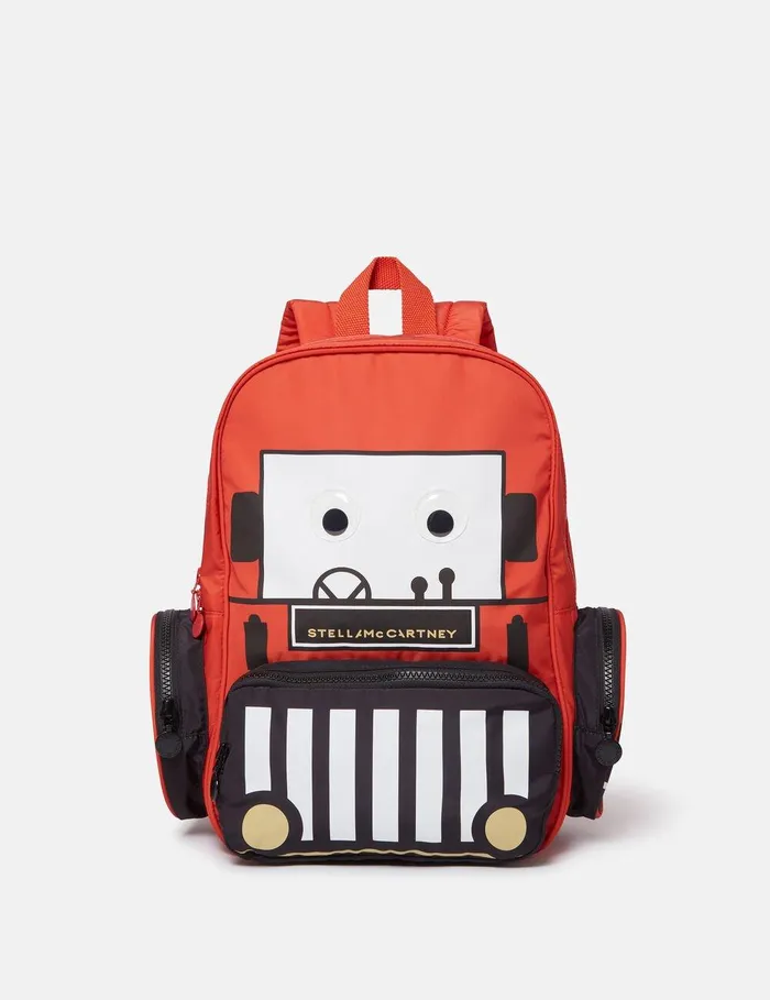 Stella McCartney Shoes And Accessories Kids Tractor Printed Backpack Red
