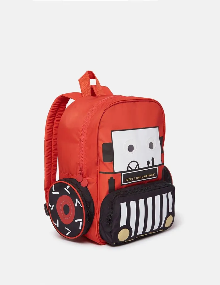 Stella McCartney Shoes And Accessories Kids Tractor Printed Backpack Red Stella McCartney Shoes And Accessories Kids Tractor Printed Backpack Red