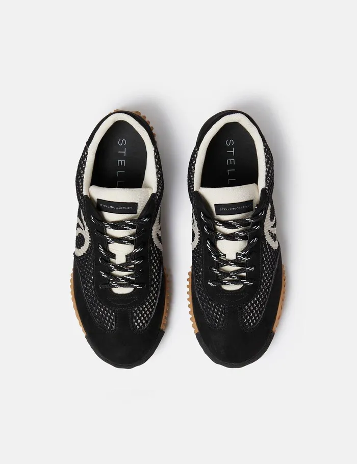 Stella McCartney Sneakers Women SWave Sport Mesh Paneled Sneakers Midnight Black Stella McCartney Sneakers Women SWave Sport Mesh Paneled Sneakers Midnight Black
