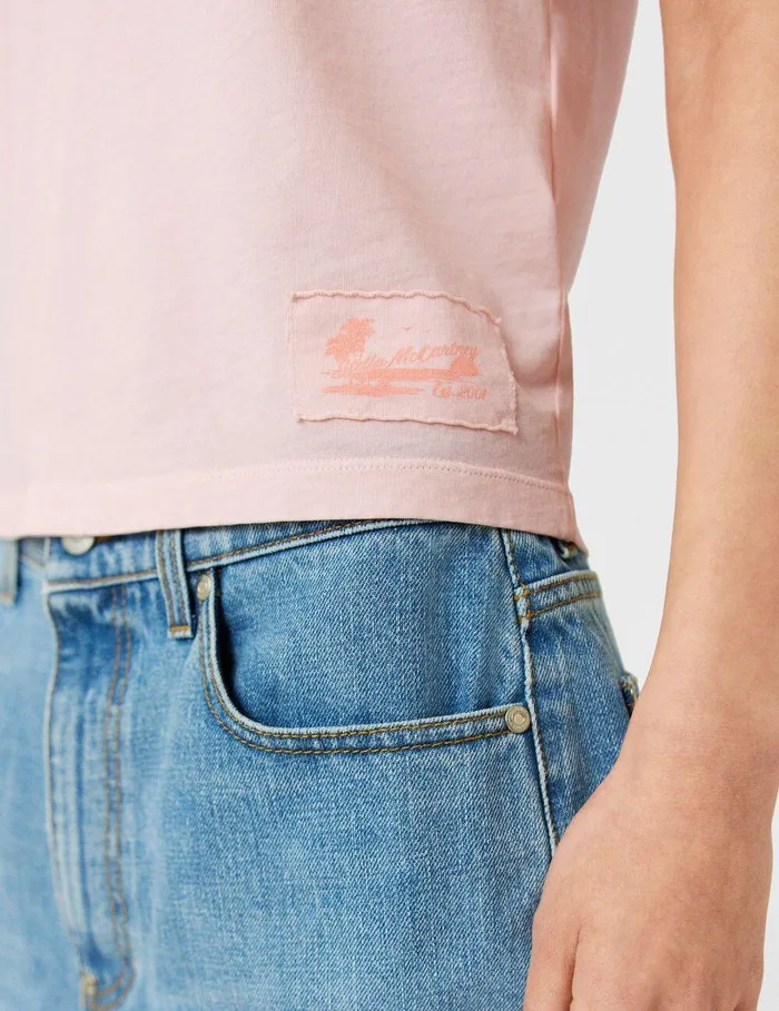 Stella McCartney Sweatshirts And TShirts Women Seashell Crewneck TShirt Light Pink Stella McCartney Sweatshirts And TShirts Women Seashell Crewneck TShirt Light Pink