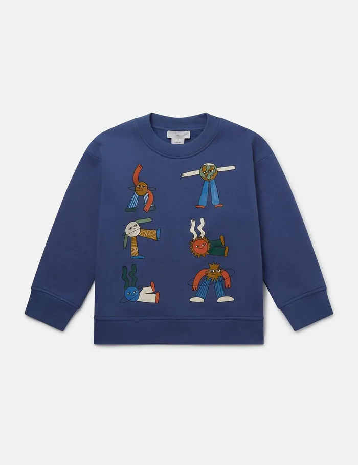 Stella McCartney TShirts And Sweatshirt Kids Cosmic Cowboy Graphic Sweatshirt Purple