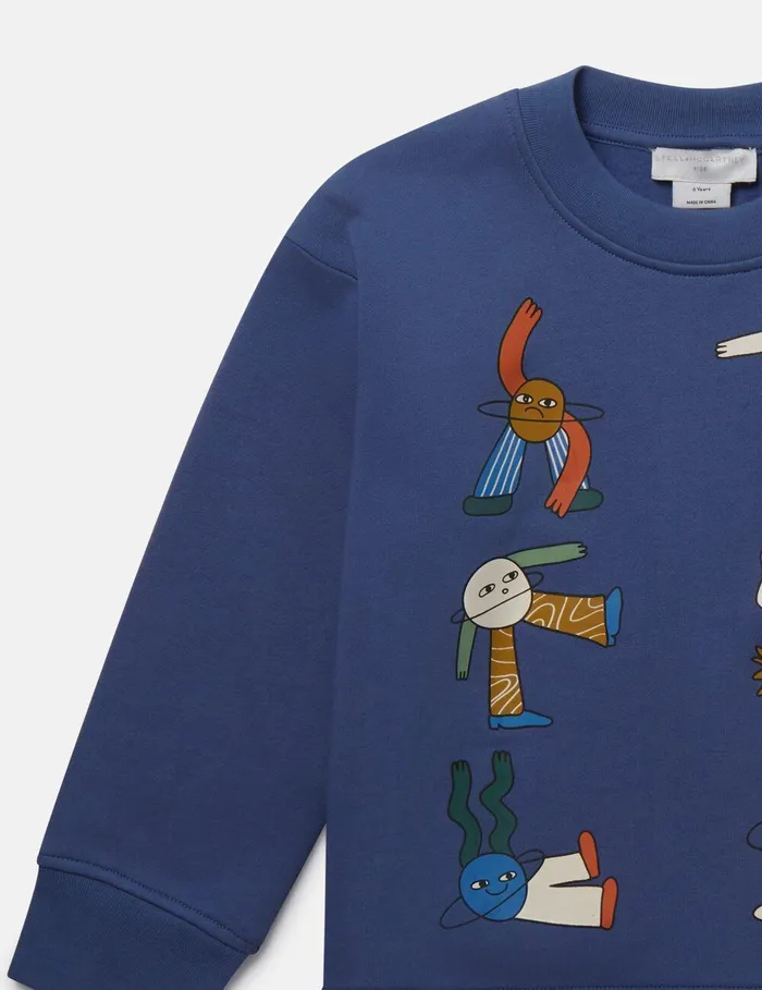 Stella McCartney TShirts And Sweatshirt Kids Cosmic Cowboy Graphic Sweatshirt Purple