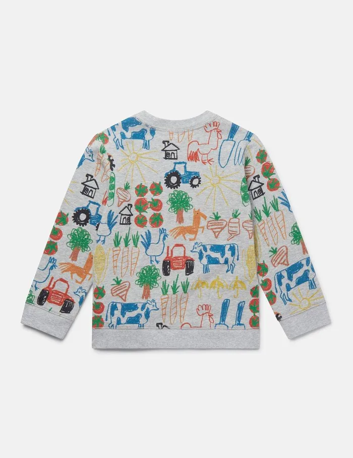 Stella McCartney TShirts And Sweatshirt Kids Farmyard Print Sweatshirt Multicolour Stella McCartney TShirts And Sweatshirt Kids Farmyard Print Sweatshirt Multicolour