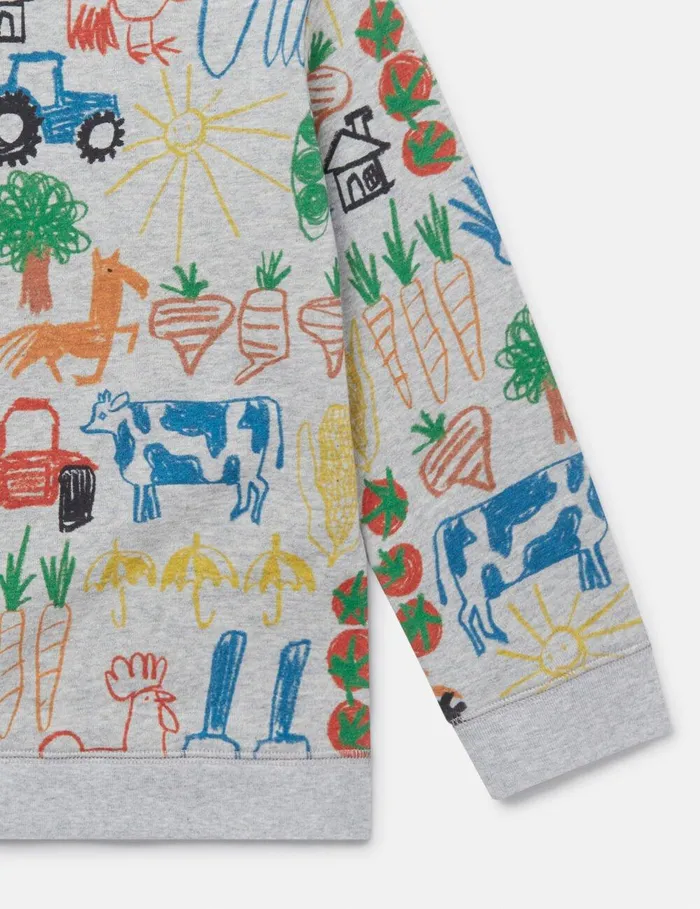 Stella McCartney TShirts And Sweatshirt Kids Farmyard Print Sweatshirt Multicolour Stella McCartney TShirts And Sweatshirt Kids Farmyard Print Sweatshirt Multicolour