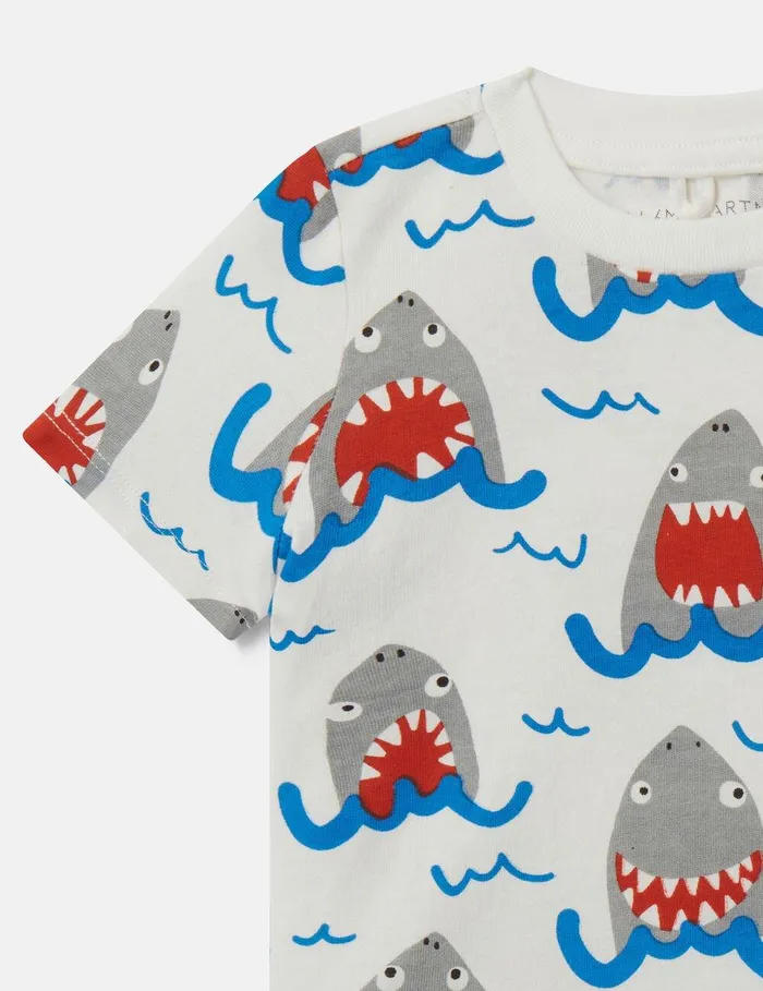 Stella McCartney TShirts And Sweatshirt Kids Shark Print TShirt Ivory Stella McCartney TShirts And Sweatshirt Kids Shark Print TShirt Ivory