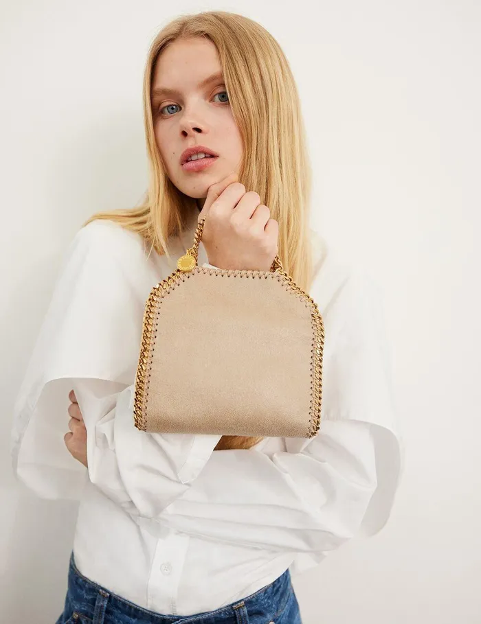 Stella McCartney TopHandle Bags Women Falabella Tiny Tote Bag Butter Cream Stella McCartney TopHandle Bags Women Falabella Tiny Tote Bag Butter Cream