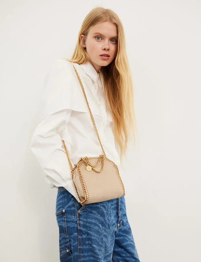 Stella McCartney TopHandle Bags Women Falabella Tiny Tote Bag Butter Cream Stella McCartney TopHandle Bags Women Falabella Tiny Tote Bag Butter Cream