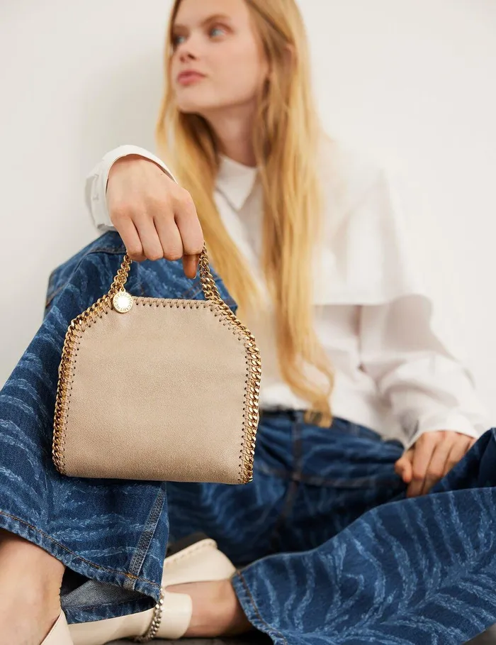 Stella McCartney TopHandle Bags Women Falabella Tiny Tote Bag Butter Cream Stella McCartney TopHandle Bags Women Falabella Tiny Tote Bag Butter Cream