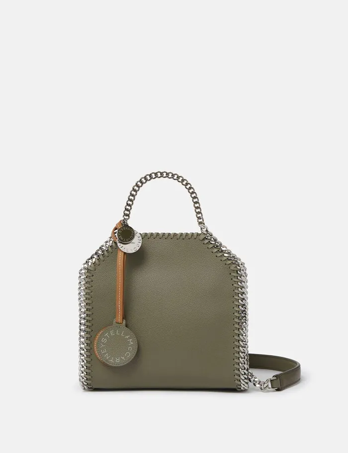Stella McCartney TopHandle Bags Women Falabella Tiny Tote Bag Khaki Green