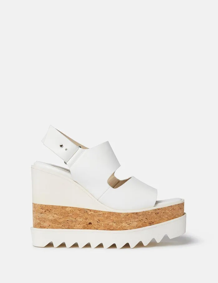 Stella McCartney Wedges Women Elyse Alter Mat Platform Sandals Pure White