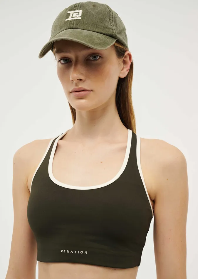 STELLAR SPORTS BRA IN FOREST NIGHT WHISPER WHITE ActiveLite PE Nation Women