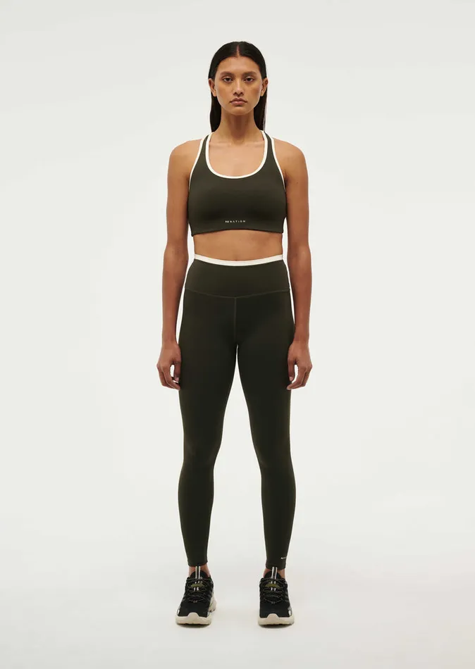 STELLAR SPORTS BRA IN FOREST NIGHT WHISPER WHITE ActiveLite PE Nation Women