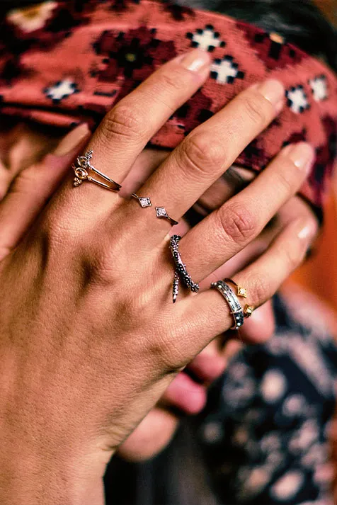 Sterling Silver Ring Juju Gold Women Baandsh Jewelry
