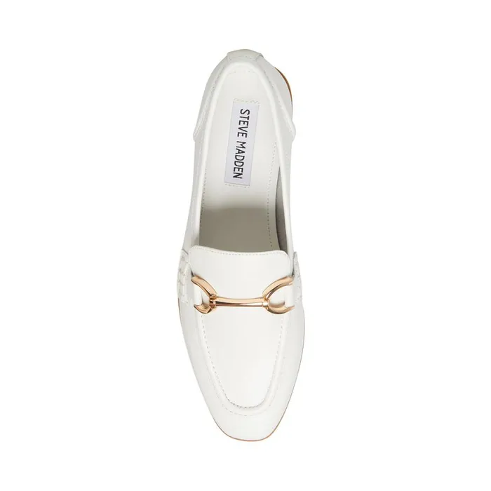 Steve Madden Carrine White Leather Womens Flats Steve Madden Carrine White Leather Womens Flats