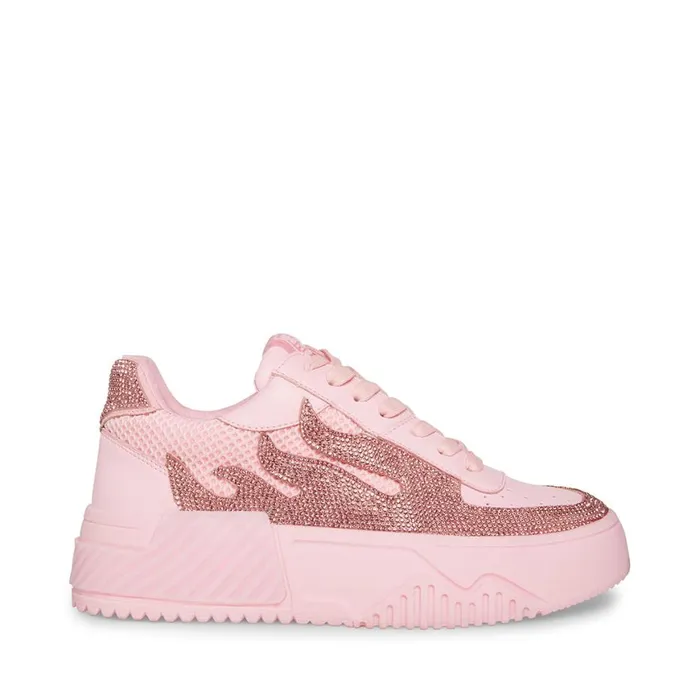 Steve Madden Flames Pink Womens Sneakers