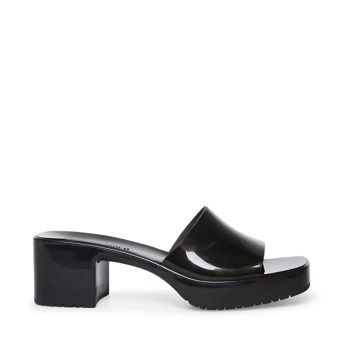 Steve Madden Harlin Black Womens Mules