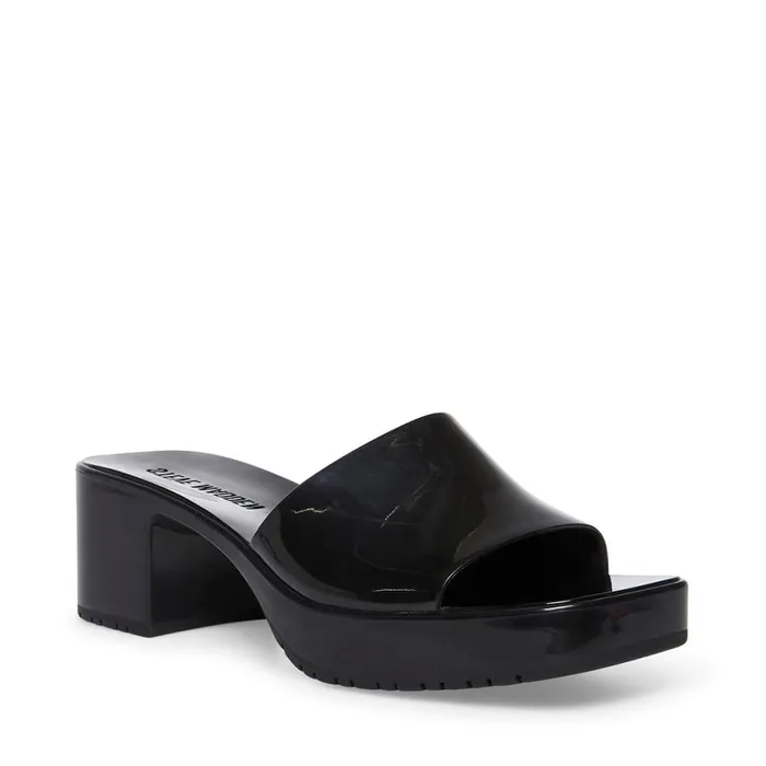 Steve Madden Harlin Black Womens Mules