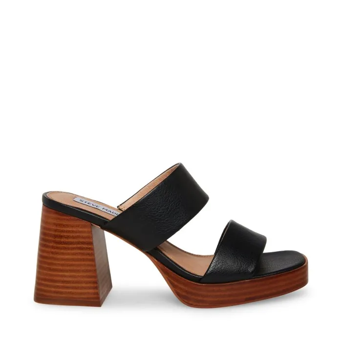 Steve Madden Kaia Black Womens Mules