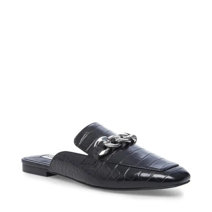 Steve Madden Kylo Black Crocodile Womens Flats