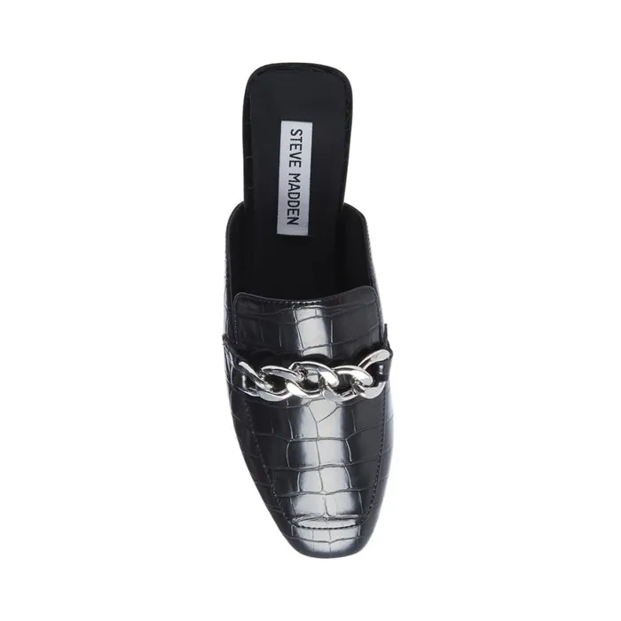 Steve Madden Kylo Black Crocodile Womens Flats