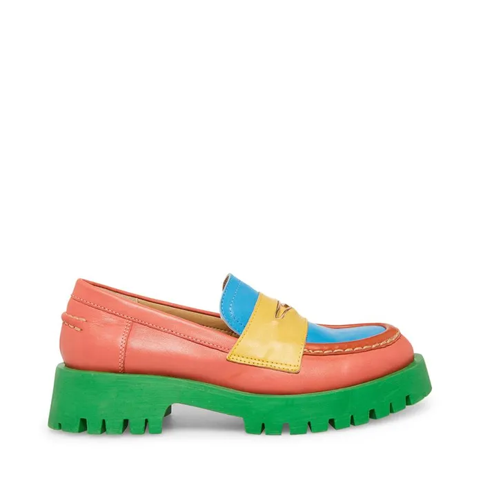 Steve Madden Lawrence Bright Multi Womens Loafers