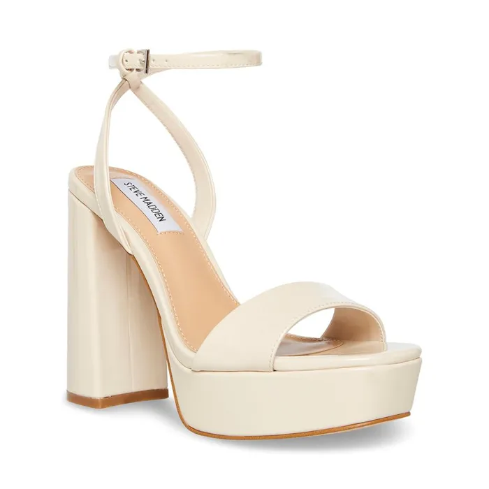 Steve Madden Lessa Bone Patent Womens Heels
