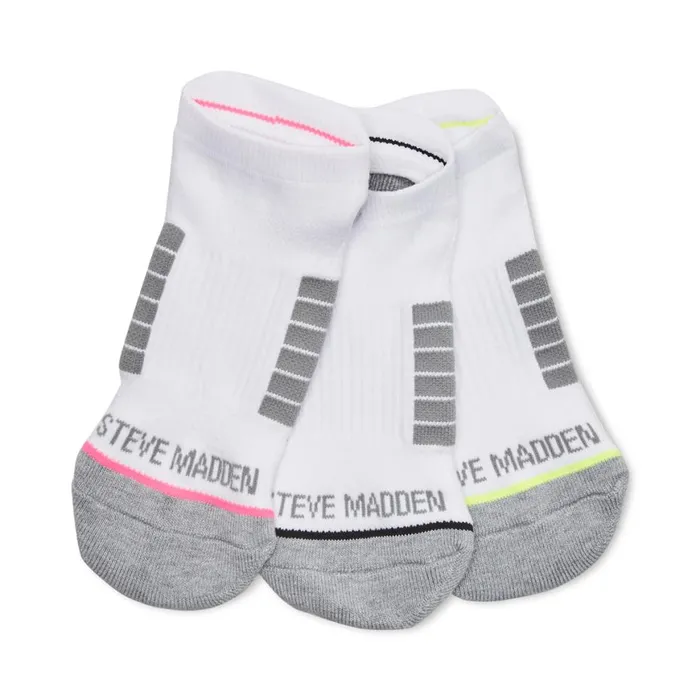 Steve Madden Low Cut Socks White Multi Womens Socks and Tights